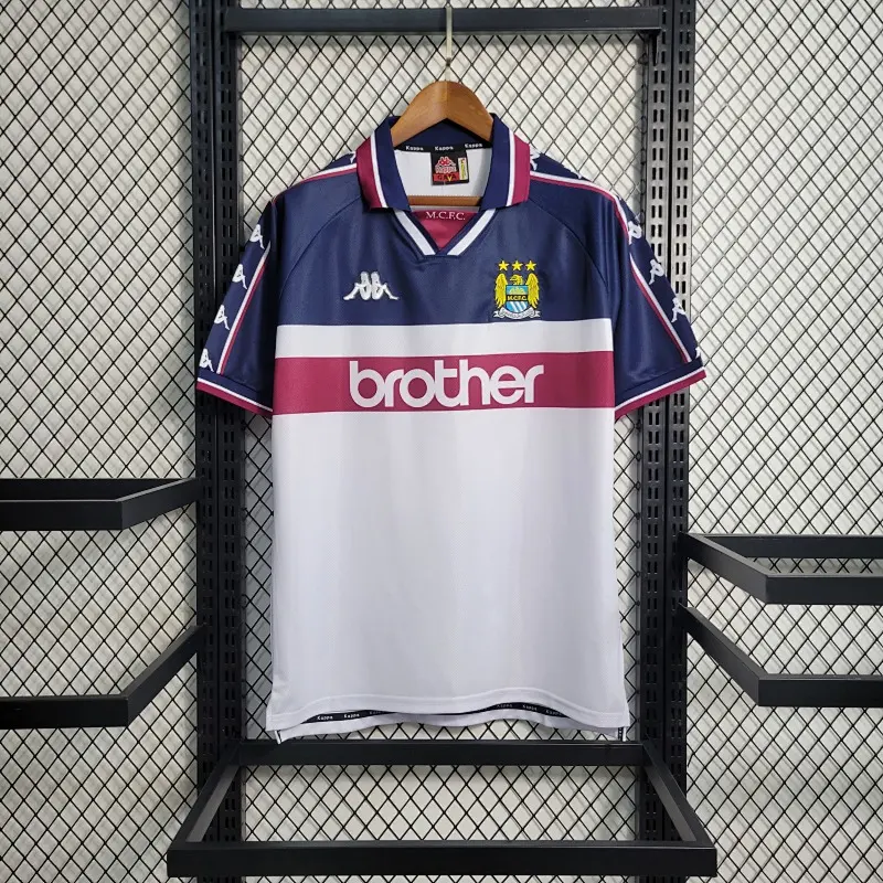 Manchester City Retrô 97/98 Fora